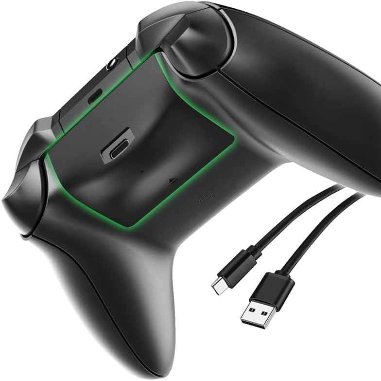 חבילת סוללה להחלפת Mookeenone עם מחוון LED וכבל USB עבור בקר Xbox X S S
