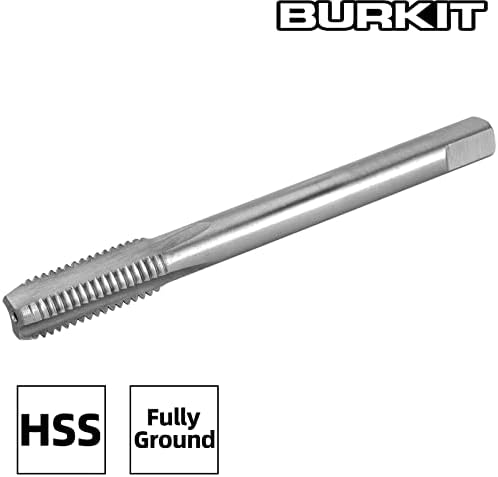 Burkit 2 PCS M12 x 0.75 חוט ברז יד ימין, HSS M12 x 0.75 ברז מחורץ ישר ברז