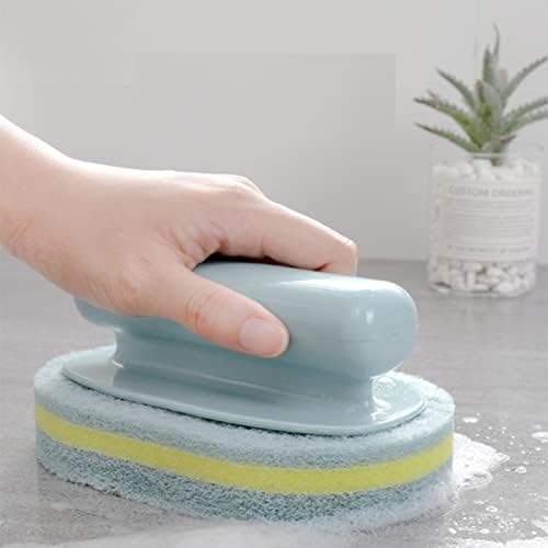 Stobaza ניקוי ספוג 6 יחידות מקלחת עם מברשות ניקוי רצפה הביתה כלים פרטיים כיור קרצוף ידית אריח אריח מטבח כחול השתמש