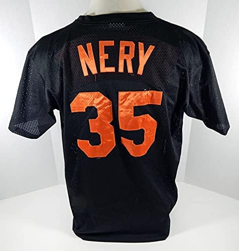 2007 Baltimore Orioles Nathan Nery 35 משחק השתמש ב- Black Jersey Ex St GCL XL 579 - Game Care