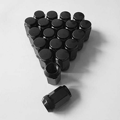 סט 1 של 20 שחור 12 ממ x 1.25 אגוזי גלגל לאחר השוק מתאים לשנת 1991 אינפיניטי M30 עשוי להתאים לחישוקי OEM, הקונה