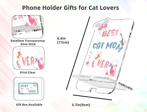 מתנות חובבי חתולים של פרקסארה לנשים מחזיק טלפון שולחן כתיבה מתנות ליום הולדת יום האם לחתול מתנות לנשים מתנות לחתול לאוהבי