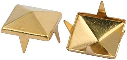 חדש LON0167 50 PCS 12 ממ נייר בצורת מרובע בראד טונטרי זהב טון זהב לראקאפינג מלאכת DIY (50 STücke 12 ממ Quadratisch