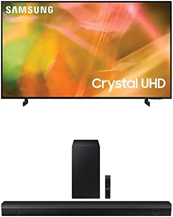 Samsung 65 אינץ 'Crystal Crystal UHD AU8000-טלוויזיה חכמה 4K UHD HDR עם Alexa מובנה, שחור W/HW-B650 3.1. Ch Soundbar
