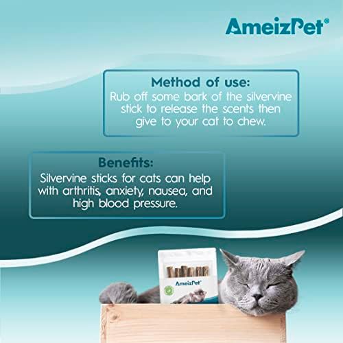 מקלות שיניים לניקוי שיני חתול, מקלות לעיסת שיניים לחתולים - טיפול שיניים לחתולים מטאטאבי, צעצוע לעיסת חתולים 6 יחידות