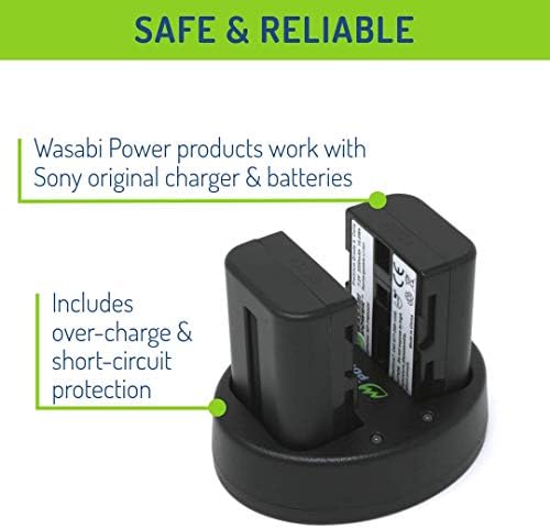 סוללת חשמל ווסאבי ומטען כפול עבור Sony NP-FM500H