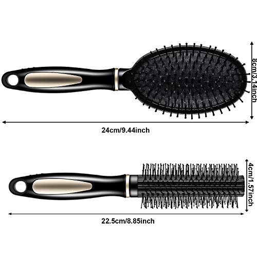 12 חתיכות מברשת שיער מסרק הגדרת משוט מברשת שיער מברשת מתנתק, כולל 1 מסרק עיסוי כריות אוויר, מברשת רולר 1 ו -10 מסרק