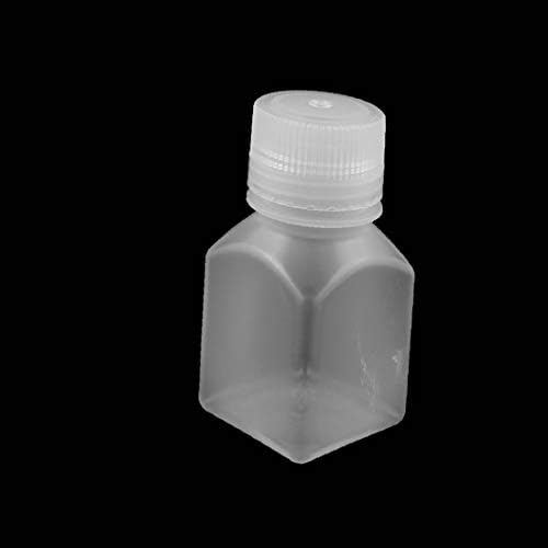 X-DREE 2 PCS 100 מל PP מרובע פה רחב פה חותם בקבוק מדגם כימי בקבוק דגימה כימית (2 יחידות 100 מל PP PP מרובע רחב בוקה