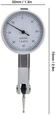 מחוון חיוג עם קטעי זנב של 2 יחידות, מחוון חיוג כלי מדידת מינוף פלדה דיוק גבוה, טווח מדידה 0-0.8 ממ