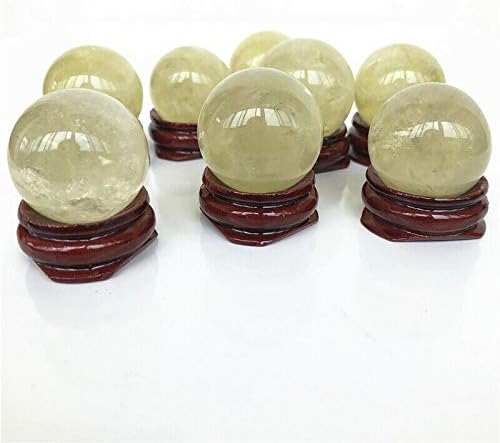 Qiaonnai Zd1226 1 pcs 27-30 ממ כדורי ציטרין טבעיים כדורי קריסטל צהובים כדורי קריסטל ריפוי אבנים טבעיות ומינרלים