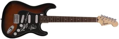 להקת גרטה ואן פליט חתמה על חתימה בגודל מלא פנדר סטראטוקסטר גיטרה חשמלית עם אוטוגראפואה אקואה אימות - חתום