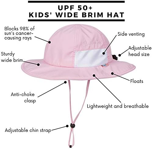 כובע השמש של Swimzip Kid - רחב שוליים UPF 50+ כובע הגנה לתינוק, פעוט, ילדים