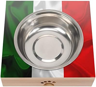 קערת חתולים של דגלים לאומיים איטלקיים, קערת חיית מחמד מוגברת, הגנה על עמוד השדרה של חיית המחמד והפכו את החתולים