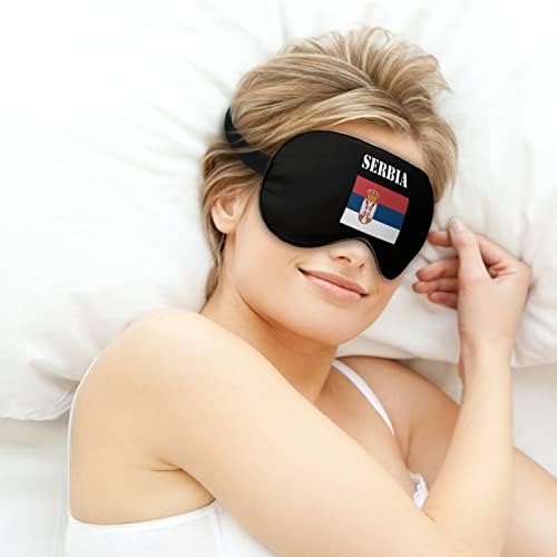 מסיכת שינה סרבית עין כסות לילה לנשים גברים חוסמים אור לטיול מטוס מתנמנם רצועה מתכווננת