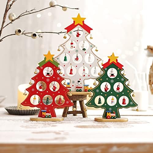 עץ חג המולד מלאכותי DIY מיני עץ חג המולד שולחן עבודה מעץ עץ חג המולד קישוט לחג המולד קישוט קישוט לחג המולד קישוט