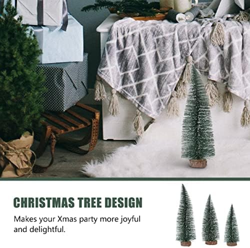 בית טודמומיה בית של עץ דקורטיבי, שולחן תפאורה מברשת כפור עצים לבנים- סמ לחג, בסיס חדר סיסל חג המולד מיניאטורה מלאכת