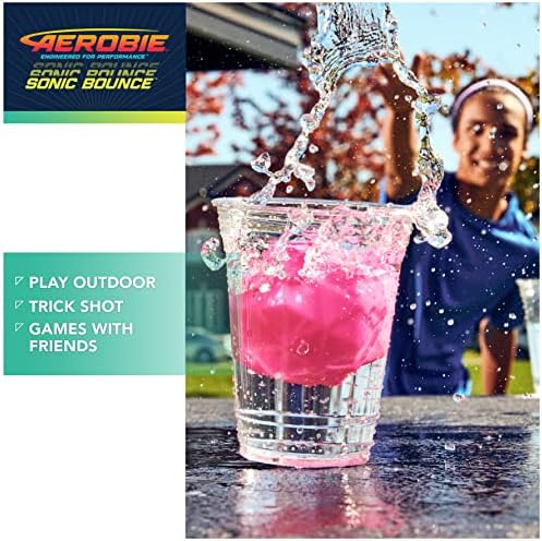 Aerobie Sonic Bounce Ball, כדורים קופצניים דוקרניים לילדים וילדים צעצועים, משחקי חוץ ומסיבות ליום הולדת טובות לילדים ובני