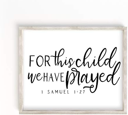 לא 8 * 12 אינץ 'לילד זה התפללנו 1 סמואל 1:27 סימן משתלת כתבי הקודש פסוק תנ ך קיר אמנות קיר תפאורה משתלת דקור