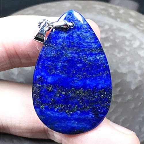 טבעי כחול מלכותי לפיס לאזולי אבן נדירה תכשיטים תליון לאישה גבר עושר רייקי אהבה מזל מתנה קריסטל 33x21x5 ממ טיפות
