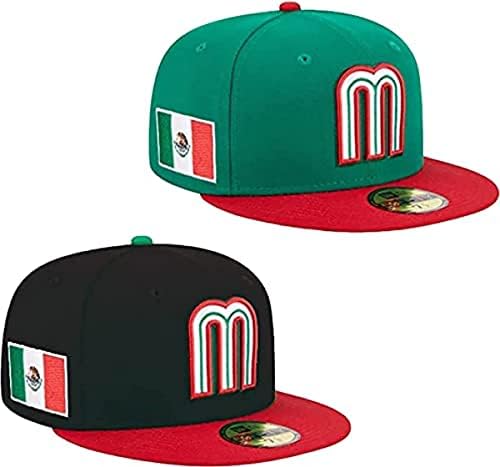 2 יחידות 2023 העולם מקסיקו בייסבול 59 חמישים העולם קלאסי בייסבול מצויד כובע שמש כובע רקמת כובע כובע בייסבול כובע