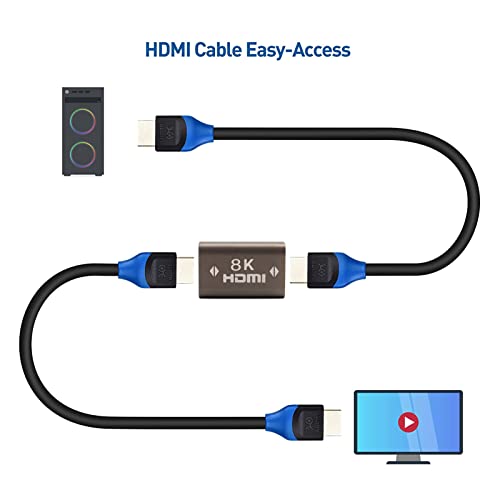גרסת Lokeke 8K HDMI מצמד 2.1 גרסה, Ultra High Spead 48GPBS HDMI נשי ממיר מתאם נשי, 8K@60Hz 4K@120Hz, EARC HDR10 תואם