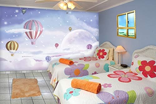 999store 3d מודפס לילדים חדר קיר מדבקת קירות גליל קירות שמיים ורודים בלוני גז חדר נייר נייר נייר nonw750733