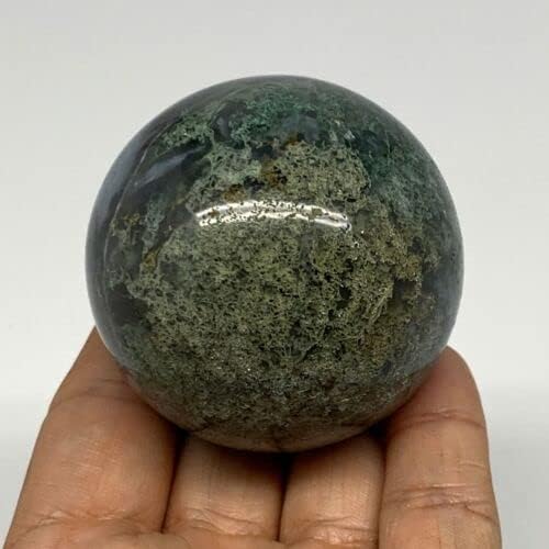 NKB1914944 כדור קריסטל 206.6 גרם, 2.1 , טבע טבעי טחב אגייט כדור כדור אבן חן הודו, B22433