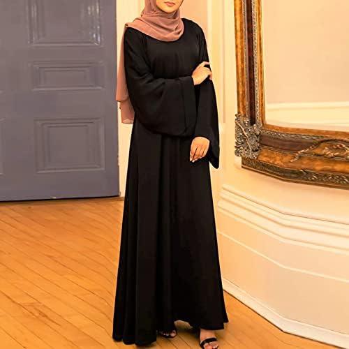 שמלות קפטן של זפוטי לנשים שרוול ארוך פרוע פרחוני מקסי מוסלמי ערבי שמלה אפריקאית פקיסטנית