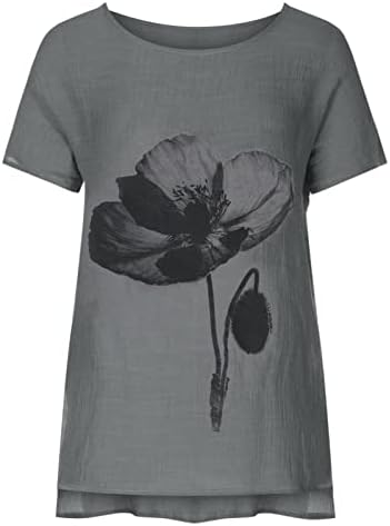 סתיו קיץ חול על חולצות לבנות שרוול קצר 2023 בגדים אופנה צווארון פשתן כותנה בראנץ 'גרפי עליון BT BT