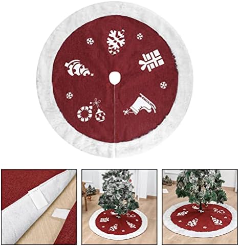 חצאית עץ חג המולד של אבקאן עם מגפי פתית שלג מתנה קנדי ​​קנדי ​​47. 2 בחג המולד עץ עץ קטיפה כיסוי קישוטי עץ