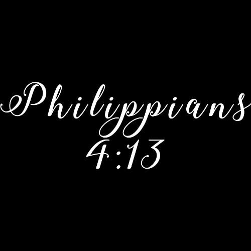 פיליפינים דתיים 4:13 פסוק התנך אלוהים נוצרי מדבקה מדבקות מכוניות