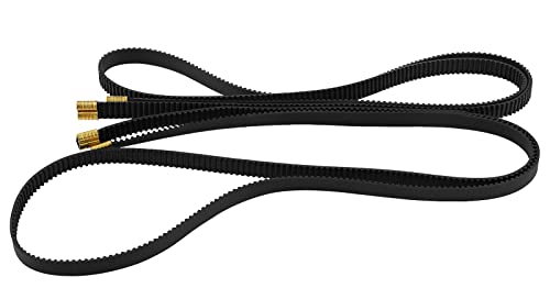 חגורת תזמון Qjaiune GT2, חגורה שחורה עם גומי שחור עם גומי חגורה 6 ממ חגורת כונן גלגולת פתיחה חגורת תזמון פתוח לאנדר 3 מדפסות