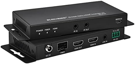 Monoprice Blackbird 4K סיבים אופטיים HDMI Extender, 3300FEET, 1000M, 4K@60Hz, IR, RS232, HDMI 2.0 תמיכה