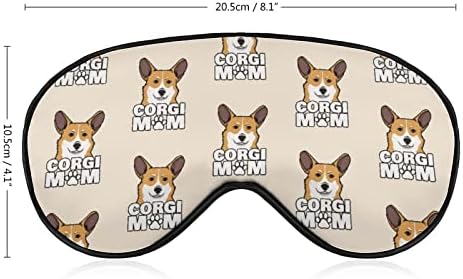 Corgi Dog Mom Mask Mask Mask צל צל עם רצועה מתכווננת כיסוי עיניים לנסיעת מטוס