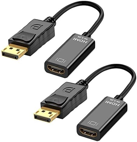 Deorna DisplayPort למתאם HDMI, 4K DP לממיר HDMI זכר לנקבה עבור Dell, HP, Lenovo, Desktop, מחשב נייד, צג,