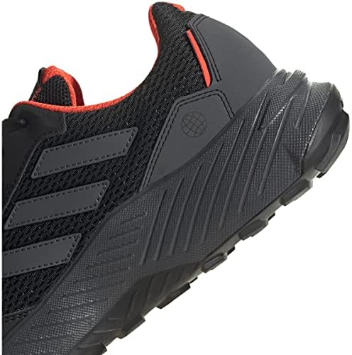נעלי ריצה של שביל אדידס Mens Mens, אדום שישה סולארי שחור-אפור, 10, 10