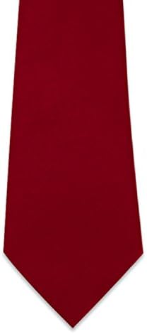 עניבת רוכסן בצבע אחיד של בנים 15 אינץ '/19 אינץ ' פוליאסטר סאטן רוכסן עניבות מאת אוריה