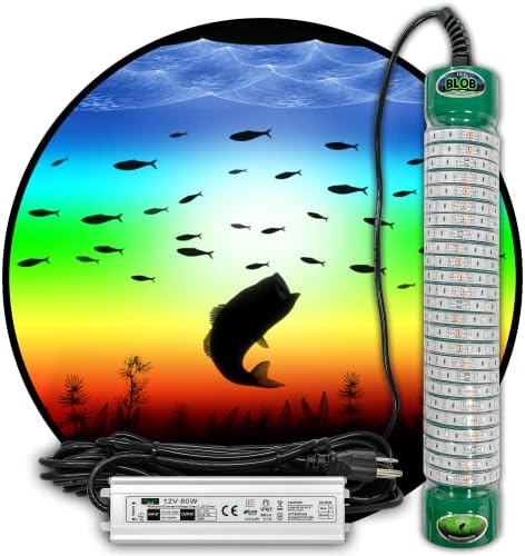 בלוב ירוק בחוץ LED רב-צבעי LED מתחת למים אור דיג, 110V נייד, לרציפים, בריכות או בריכות בחצר האחורית