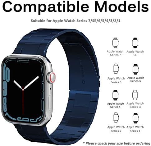 Miimall תואם לסדרת Apple Watch 8/7 להקה נירוסטה, Apple Watch Ultra 49 ממ פס, צמיד כורסה של רצועת מתכת אל חלד דקה במיוחד
