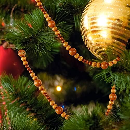 13.6 רגל חג המולד חרוזי עץ חרוזי עץ חג המולד עץ עץ חרוז עץ גרלנד בובו קישוט חג המולד בוהו קיר תלויה בית