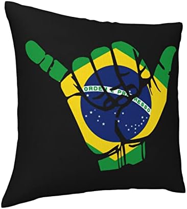 KADEUX BRAZILIAN JIU JITSU Flag Fillow תוספות כריות זריקה 18x18 אינץ 'הכנס כיסוי כרית זריקה מרובע