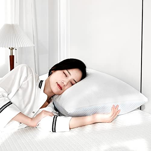 כריות קירור של Flanhorest לשינה: כרית מגניבה במבוק לשינה בצד ובגב - כרית מתכווננת לקלה בכאב צוואר וכתף - כרית מלכת זיכרון