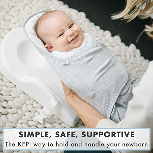 מערכת תמיכה לתינוקות של Kepi ליילודים ותינוקות - עטיפת שמיכה עטוף ומושב רצפת תינוקות, פטנט ובטוח עבור ראש,