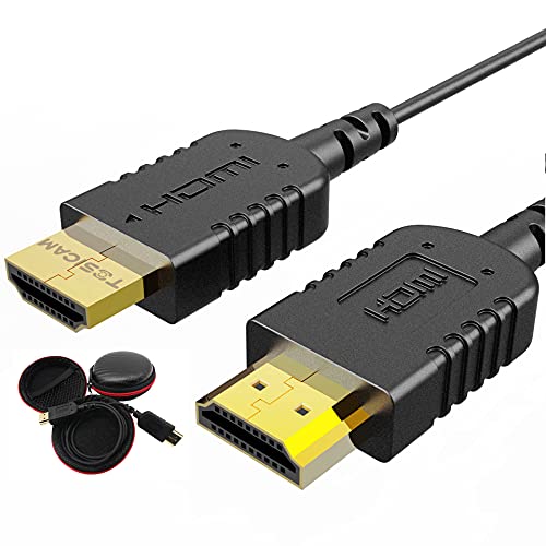 כבל HDMI דק במיוחד, כבל HDMI דק קיצוני, כבל HDMI 2.0 4K גמיש וקצר, כבלים HDMI דקים ביותר תומך בתלת מימד, אתרנט, קשת, HDR