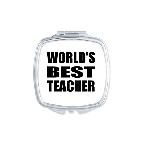 הטוב ביותר בעולם מורה תלמיד ציטוט מראה נייד קומפקטי כיס איפור כפול צדדי זכוכית