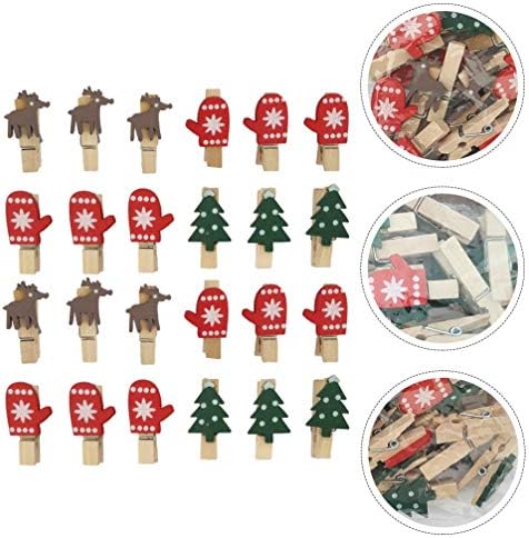Pretyzoom Decor Yule חג המולד קליפ עץ חג המולד עץ איילים איילים כפפות כבוי כבוש DIY תמונה יתדות תליית תמונות