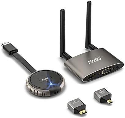 משדר HDMI אלחוטי ומקלט 4K 2 סטים, HDMI VGA מאריך למחשב, מחשב נייד, טלפון, מצלמה, Blu-ray, netfix, ps5 לפקח, מקרן, HDTV