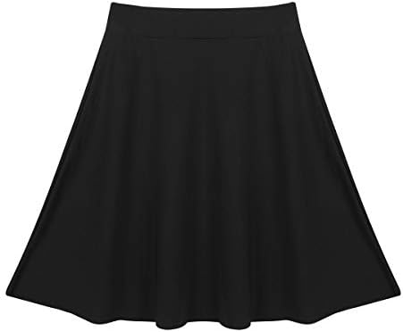 Choomomo ילדים בנות אורך ברך אורך קו חצאית חתיכה אחת נמתחת משקל קל משקל שמלה ללבוש יומיומי