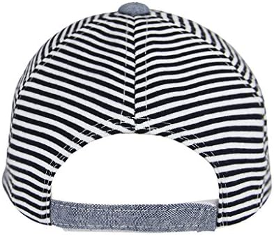 כובע בייסבול של ליווינגאומטריה ליווינגס 3-12 חודשים כובע שמש תינוקת כובע כובע כותנה פסים כותב לבנים
