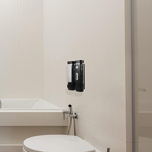 מתקן שמפו של Veemoon מתקן מקלחת קיר רכוב סבון ידני מתקן מקלחת ומתקן קרם מיכל שמפו למטבח אמבטיה מלון שמפו שחור מתקן מקלחת מתקן